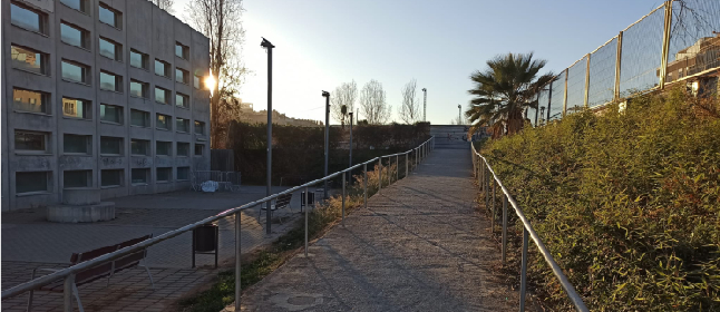 Tall provisional d'accés de vianants entre el Complex i l'aparcament de la rambla Marquesa de Castellbell